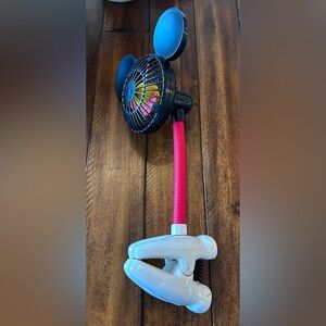 Disney Parks Portable Black and Red Mickey Mouse Stroller Fan